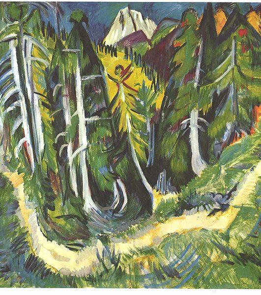 Ernst Ludwig Kirchner Forest gorge - Staffel Germany oil painting art